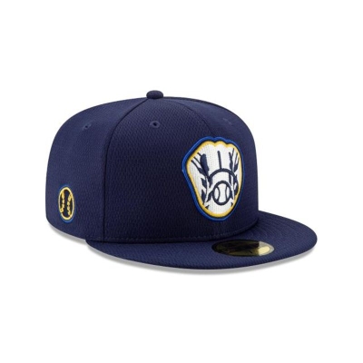 Sapca New Era Milwaukee Brewers MLB Batting Practice 59FIFTY Fitted - Albastri